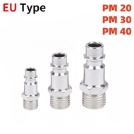 EU Fitting PM20 PM30 PM40 European Standard EU Euro Type Quick Coupling Connector Coupler For Air Co