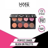 MAKE OVER Perfect Shade Blush On Palette 8X3.5 g - Blush On Palette 8 Colors