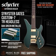 Schecter Synyster Gates Custom-7 TR Signature Headless Electric Guitar - Oak Green Metallic