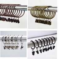 10Pcs/set Home Decoration Rod Clips Window Shower Clamps Bath Metal curtain Ring Hook Retro Clothespin Pole Buckle Acces