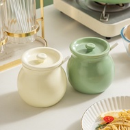 Jar Ceramic Spicy Kitchen High Temperature Resistant Salt Lid Pepper Pig Jar Ceramic Jar Seasoning O