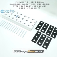 Manifold Block - 4V-400M-7F (7 Rows) - V54 / BODY 400 / 4V410 - XCPC