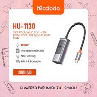 Mcdodo HU-1130 2 in 1 100W PD Type C Port + 8K HDMI Port USB Type C USB Hub