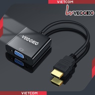 HDMI to VGA cable - Supports 1080P resolution - VEGGIEG BRAND