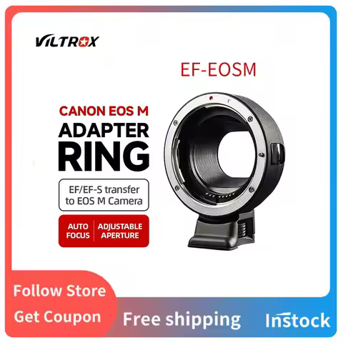 Viltrox EF-EOSM Auto Focus Lens Adapter for Canon EOS EF/EF-S to EOS M EF-M M2 M3 M5 M6 M10 M50 M100