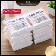 Q007 100pcs Cotton Swab Double-headed Wooden Swab Cotton Swab
