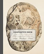 Ancient Imprint Notebook | College Ruled Composition Journal | Fossil Limestone Inspired Writing Not