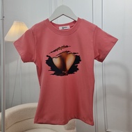 🌈MesubShop🌈เสื้อเข้ารูป ผ้ายืดยูนิ สกรีนลายเซ็กซี่สุด พร้อมส่งทุกสี สาวอวบใส่ได้ เสื้อยืดรัดรูป รุ่น