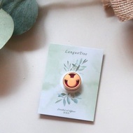 口罩香氛釦-Mickey米奇-金(香氛扣) (附 精油、棉芯)