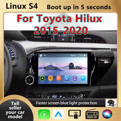 Upgrade For Toyota Hilux 2015-2020 Wireless Carplay Car Multimedia Player Modify HD Touch Screen And
