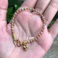 Bracelet 3 Kings Italian Work Hanging Heart