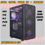 คอมประกอบ : Computer Set intel i5 14400F RTX5060 8GB RAM 32GB SSD M.2 1TB Power Capacity : 650W เล่น