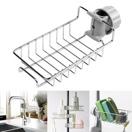 Stainless Steel Faucet Hanging Dish Drainer Shelf Rack with Towel Hanger for Kitchen