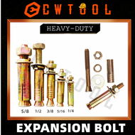 CWTOOLD AMRSTRONG DYNA BOLT Industrial Iron Galvanized Heavy Duty Elevator DYNA BOLT / EXPANSION BOLT 1/4", 5/16", 3/8" , 1/2" , 5/8"