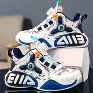 【现货】Boys' Basketball Shoes  Children's Running Shoes Girls' Swivel Button Breathable Fashion Shoes J