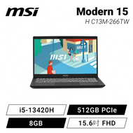 MSI Modern 15 H C13M-266TW 金屬黑 微星13代高效輕薄筆電/i5-13420H/8GB/512GB PCIe/15.6吋 FHD/W11/白色背光鍵盤