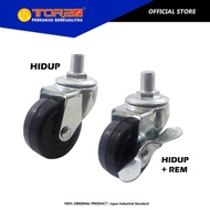 TORA 2 Inch Caster Wheels with Brakes - Caster Wheels Trolley Furniture Trolley Display Case