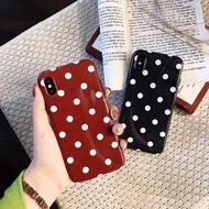 ready stock iPhone 6 6s plus iPhone 7 plus iPhone 8 plus X Case fashion polka dots case