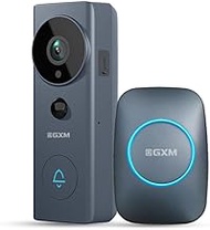 GXM D3 Video Doorbell Camera 2-Way Conversation Cordless and Wired Powered 140° Super Wide Angle 3m