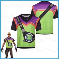 NS1 VALORANT Gekko Cosplay cloth Full Graphic summer T-shirt Anime Short Sleeve Top SN1