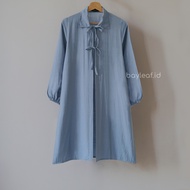 Bayleaf.id Sellen Casual Outer Linen / Outer Tali Pita Depan / Outer Panjang Polos Belah Samping