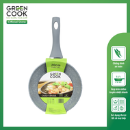 Chảo sâu đáy từ vân đá chống dính Green Cook GCP02-20IH size 20 cm tay cầm chịu nhiệt - Hàng chính h