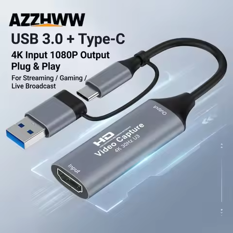 1080P 4K HDMI-compatible Video Capture Card USB 3.0 2.0 / USB-C Capture Video Audio Recording for OB