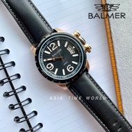 [Original] Balmer 7956G BRG-4 Quartz Men Watch with Black Dial Black Genuine Leather | Official Warr