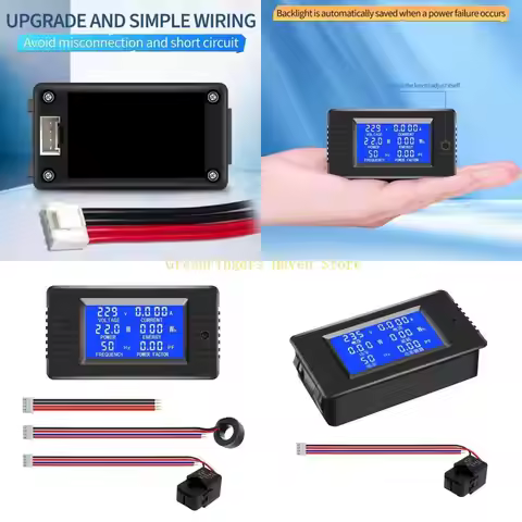 F68D 80-260V Detector Current Meter Multimeter Current Energy Meter