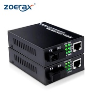 ZoeRax ตัวรับส่งสัญญาณตัวรับส่งสัญญาณไฟเบอร์ออปติกพอร์ต RJ45ตัวรับสัญญาณพอร์ตออปติคอลตัวรับส่งสัญญาณ