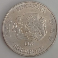 Koin Perak 10 Dollars 1978 Singapore