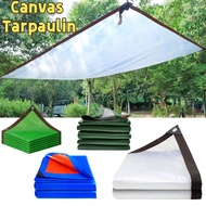 Canvas Tarpaulin Sunshade Net Waterproof Kanvas Khemah Thickened Perlindungan Hujan Jaring Hitam