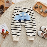 Children Spring Autumn Girls Cartoon Men New Style Pants Spring Appliqués Embroidered Car Baby Pants