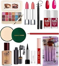 G4U 17-Piece Glow Up Makeup Kit With Eyeshadow Lipstick Eyeliner Compact Foundation Every Essential 