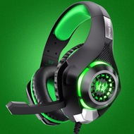 Headset YinZhuo GS400 Stereo Berwayar Berlampu untuk Komputer, Headset Permainan PS5 PS4
