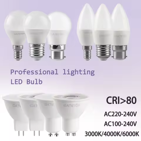 4pcs Mini Led Bulb GU10 GU5.3 Spot Light Lamps E27 B22 E14 AC 220V 120V 5W 6W 7W Warm White Cold Lig