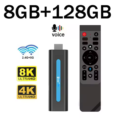 Android TV Stick TV98 RK3518 PK H96 MAX with 5G 4G Dual Wifi6 8GB 128GB 4K 3D HDR Voice Remote DC 5V