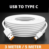 USB Cable Type A to Type-C Charging /Data Cable 3M & 5M