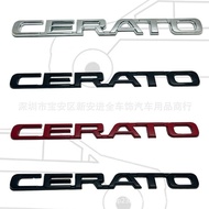 CERATO Car emblem suitable for Kia Cerato modification metal CERATO English letter logo car trunk st