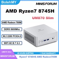 MINISFORUM UM870 Slim Ryzen7 8745H AMD Radeon 780M DDR5 5600Mhz PCIE4.0 SSD Gaming MINI PC