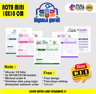 PROMO | Nota laundry 2 rangkap mini nota laundry 1 ply nota laundry 2 ply nota laundry 3 ply mini