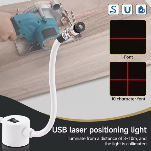 Portable Magnetic Positioning Quilting Light for Sewing USB Single/cross-line Magnetic Positioning L