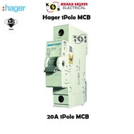 Hager MCB MY Series 1 POLE / 2 POLE / 3 POLE 10A / 16A / 20A / 32A / 40A / 63A MCB 4.5KA