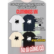 Anime Cat T-shirt Short Sleeve Unisex Fashion 100% Thick Cotton Oversize Form - Clothings VN