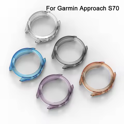 1x Sot TPU Transparent Cover For Garmin Approach S70 42mm 47mm Bumper Protective Skin Case Smartwatc