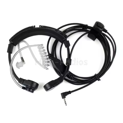 Finger PTT Throat MIC Headphone 2.5mm 1 Pin Covert Acoustic Tube for Walkie Talkie for Motorola T620