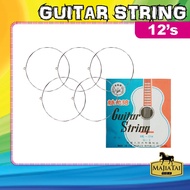 12 Pieces Guitar String E-1 B-2 G-3 D-4 A-5 E-6 / Tali Gitar