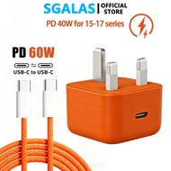 SGALAS PD Fast Charging Charger 40W Type-C Charger cable New UK