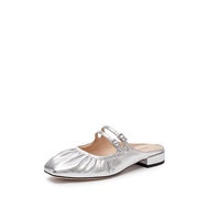 Staccato Womens Mules Round Toe Square Heel Flat Sandals EUE18