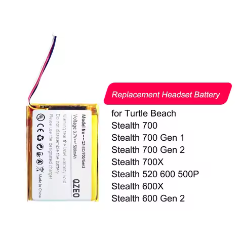 Replacement Gaming Headset Battery for Turtle Beach Stealth 700 Gen 1 2 Gen1 Gen2 700X 520 600 500P 